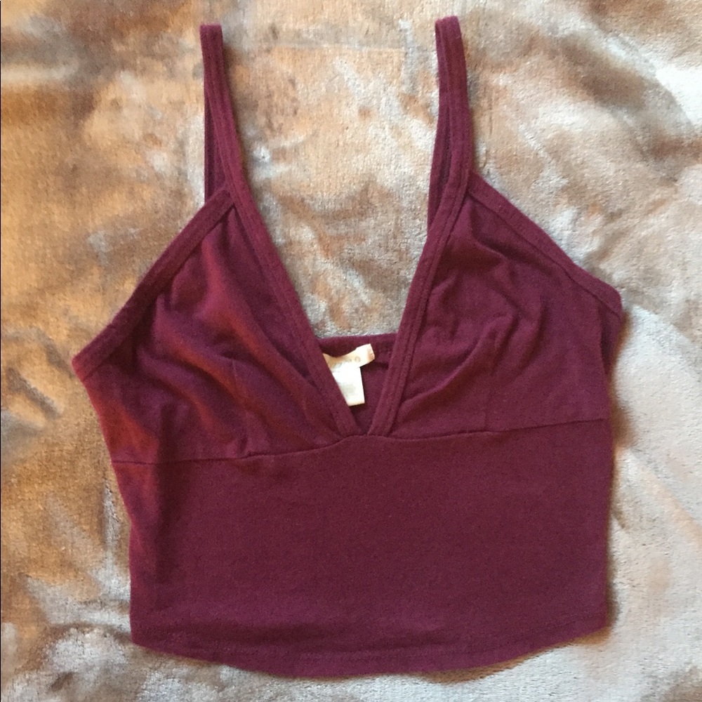Burgundy Crop Top
